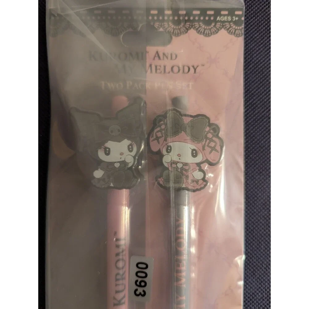 Sanrio My Melody and Kuromi Lolita Pen Set Kawaii Hello Kitty and Friends